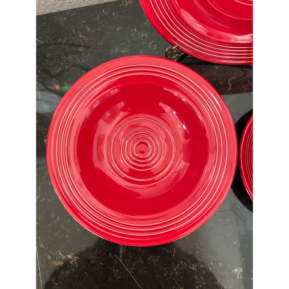 Tuxton Home Concentric Dinnerware Cayenne Red-4 Piece Place Setting - Picture 3 of 8